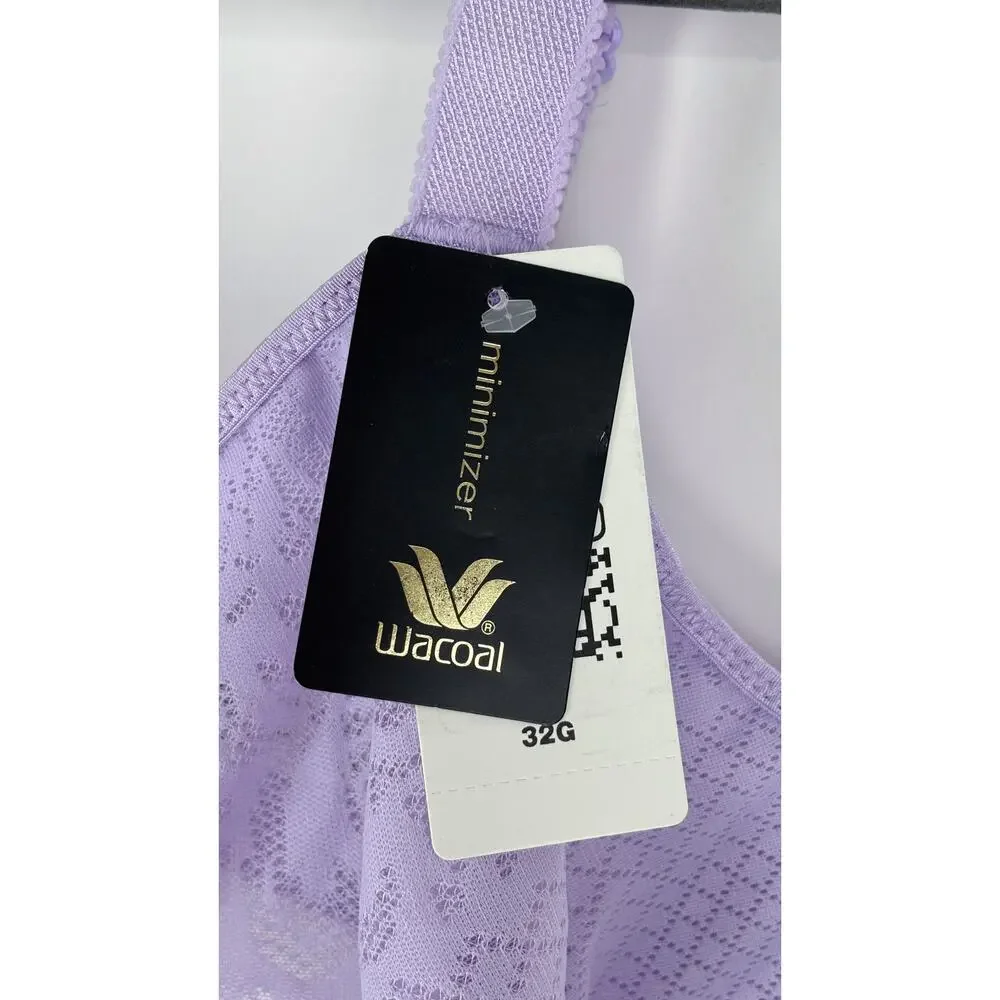Wacoal Visual Effects Minimizer Bra Pastel Lilac Womens Size 32G New Wired